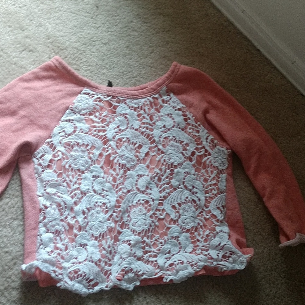 Lacy cropped sweater